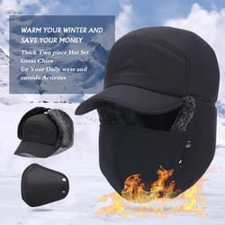 winter warm thickened artificial fur baseball hat for men and women - soft, extreme cold fishing hat and outdoor skiing