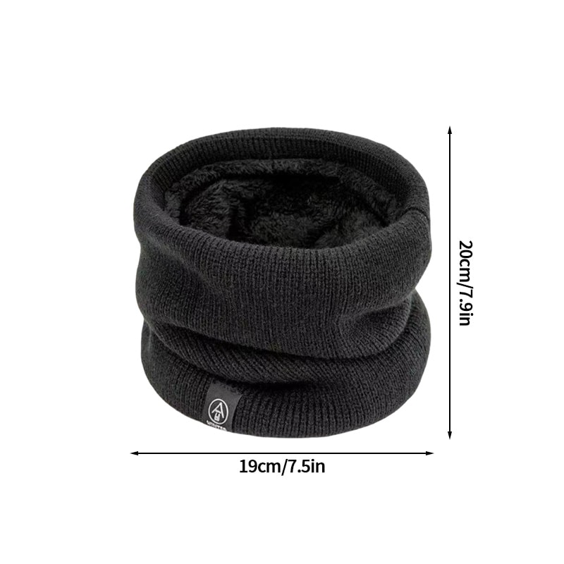 Warm Knitted Scarf With Thickened Plush Windproof Neck Gaiter For Cold Weather Sports Ski Running 9