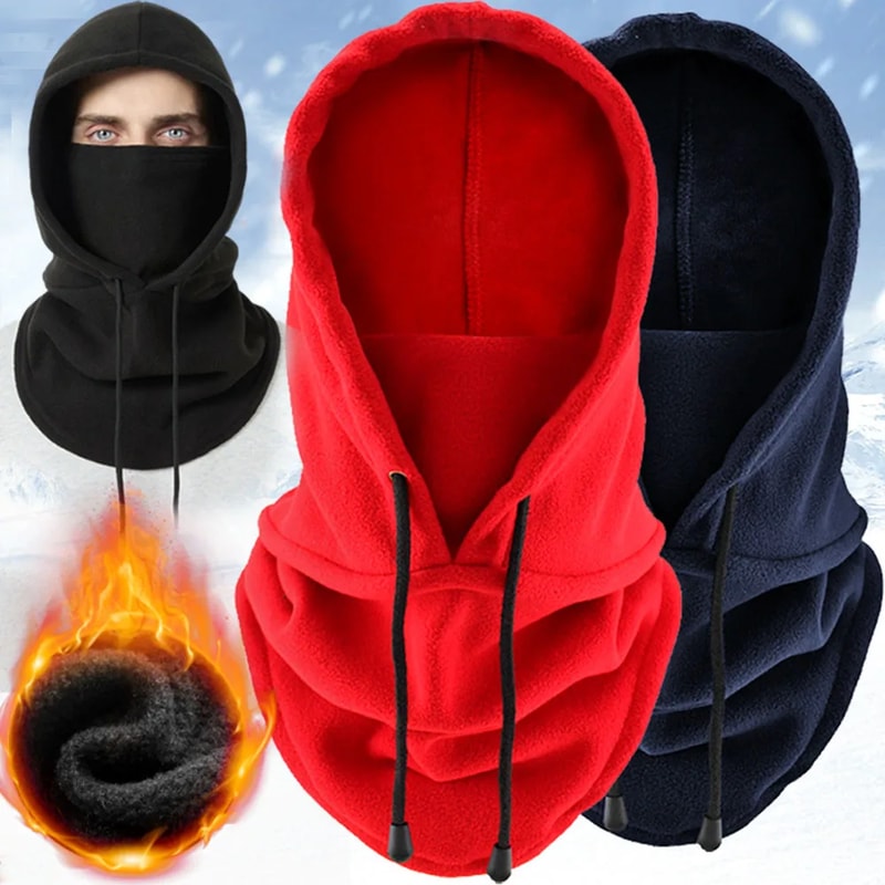 Winter Thermal Fleece Hat For Men And Women Windproof Outdoor Skiing Cycling Neck Warmer Face Mas 2