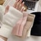 Fashionable Half Finger Gloves For Women Soft Warm Luxurious Winter Plush Knitted Fingerless Glove 0