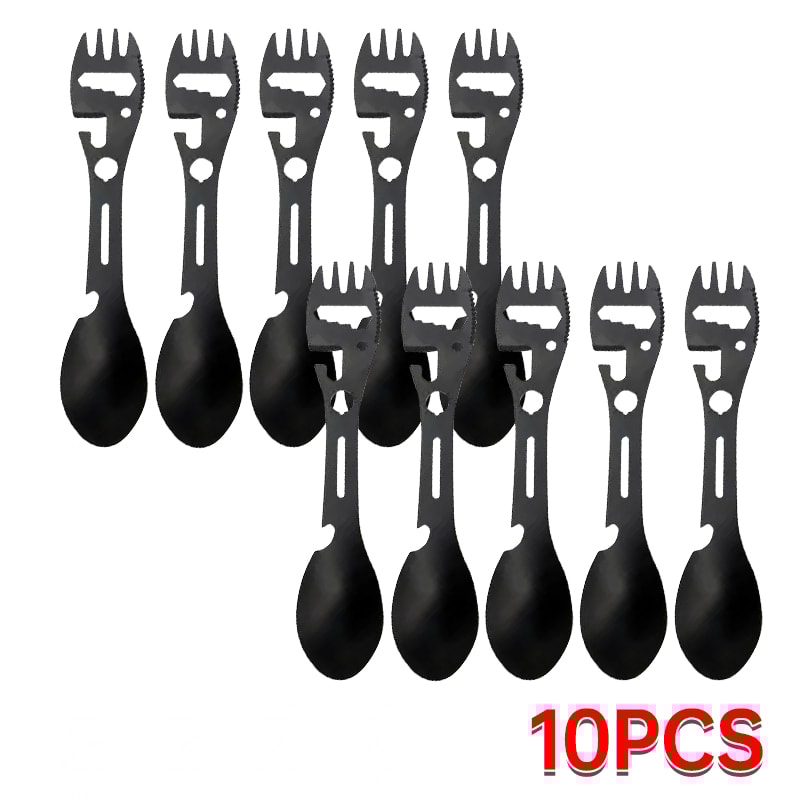Camping Utensils Set Stainless Steel Travel Cutlery For Hiking Survival Gear 0