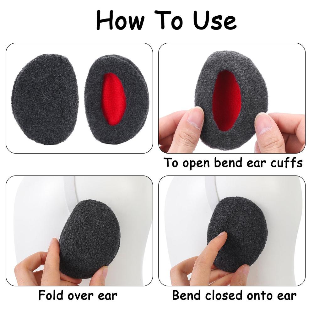 Mens Women Winter Fleece Ear Warmers Soft Windproof Ear Protection For All Ages 1