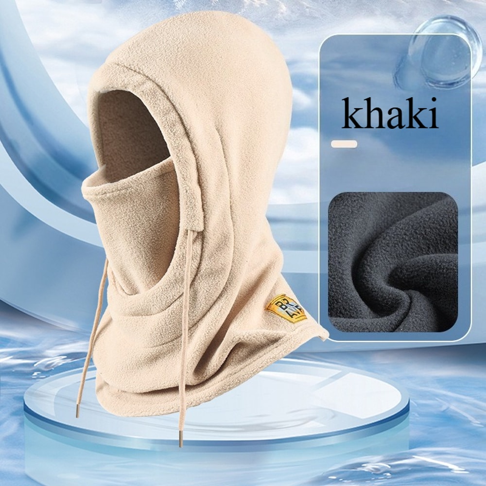Winter Warm Hooded Hat with Windproof Polar Fleece Ski Mask for Men & Women – Thermal Neck Cover for Outdoor Sports