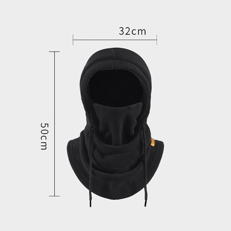 Winter Warm Hooded Hat with Windproof Polar Fleece Ski Mask for Men & Women – Thermal Neck Cover for Outdoor Sports