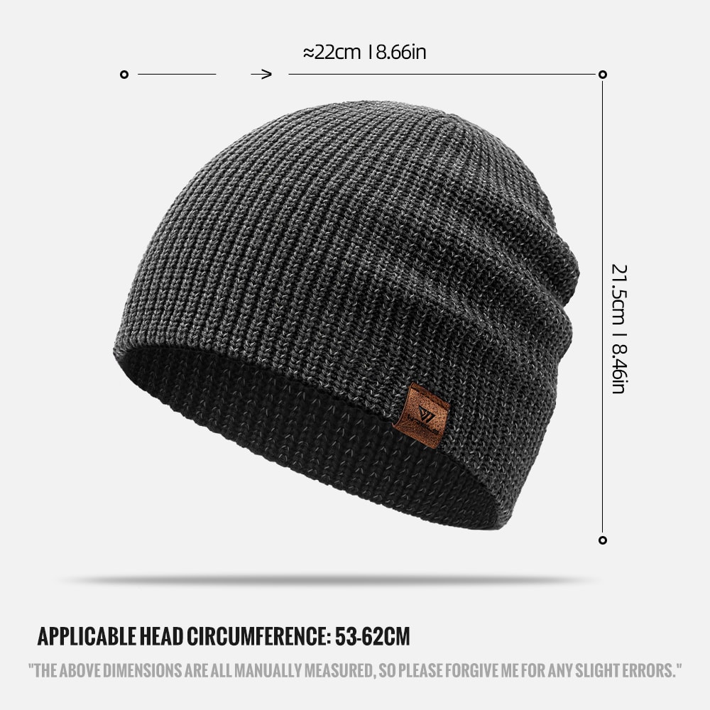 WRELS Winter Knitted Beanie Hat – Reflective Warm Unisex Hat for Running, Cycling & Skiing