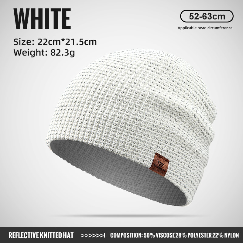 WRELS Winter Knitted Beanie Hat – Reflective Warm Unisex Hat for Running, Cycling & Skiing