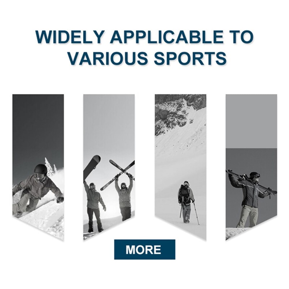 Winter Warm Ski Gloves - Touch Screen Waterproof, PU Leather Snowboard Gloves for Snow Sports & Motorcycling