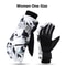 Winter Warm Ski Gloves - Touch Screen Waterproof, PU Leather Snowboard Gloves for Snow Sports & Motorcycling