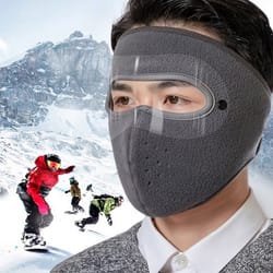 unisex winter warm face mask with anti-fog goggles – polar fleece scarf for cycling, windproof & breathable