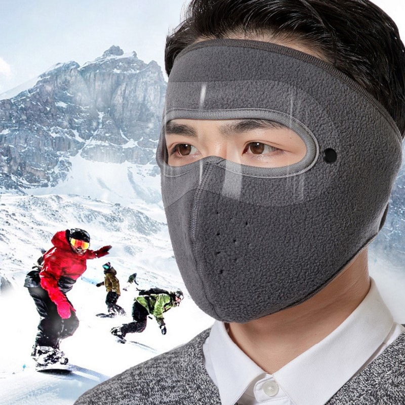 Unisex Winter Warm Face Mask With AntiFog Goggles Polar Fleece Scarf For Cycling Windproof Breath 0