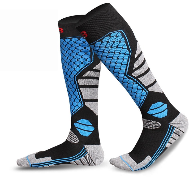 Winter Ski Socks - Anti-Slip Compression, Thermal Moisture-Wicking Knee-High Snowboard Socks