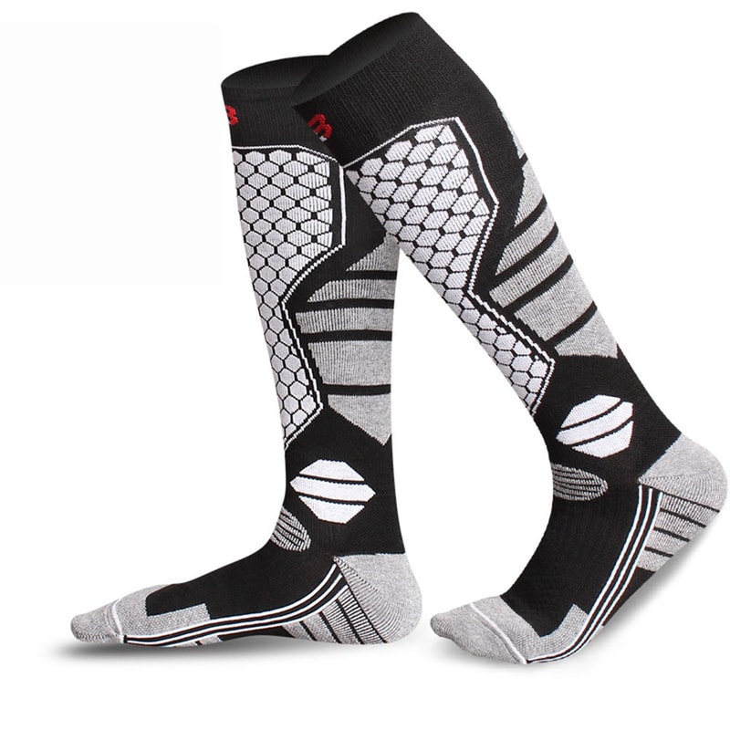 Winter Ski Socks - Anti-Slip Compression, Thermal Moisture-Wicking Knee-High Snowboard Socks