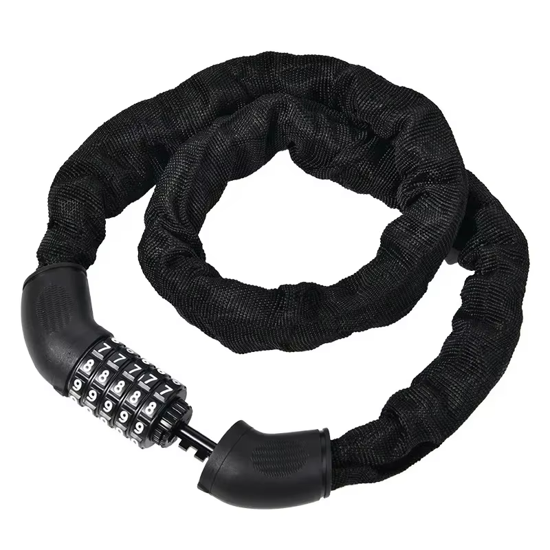 Heavy Duty Motorcycle Chain Lock With 5 Digit Combination For Electric Bike And Scooter Security 0