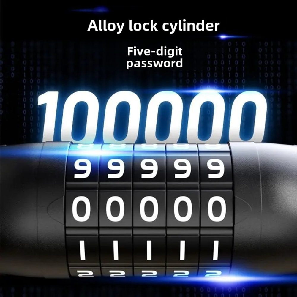 Heavy Duty Motorcycle Chain Lock With 5 Digit Combination For Electric Bike And Scooter Security 1