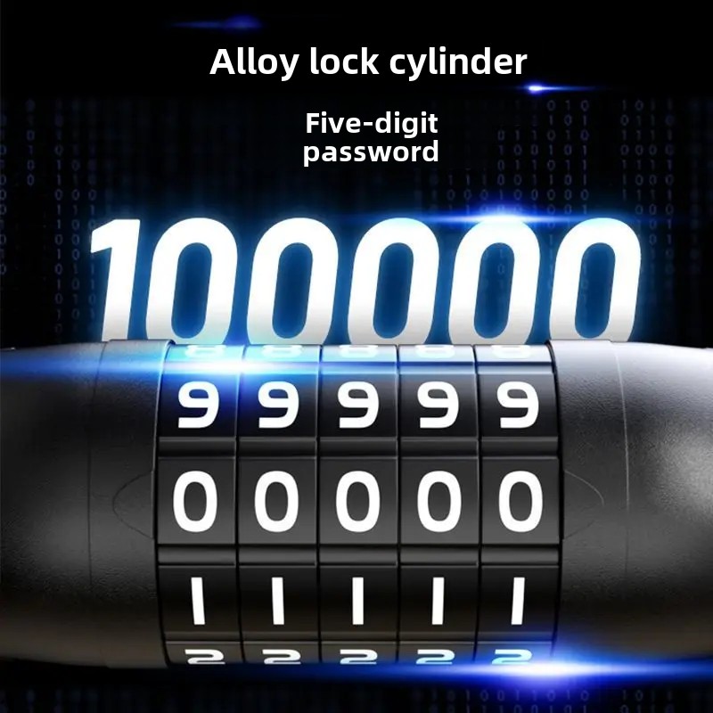 Heavy Duty Motorcycle Chain Lock With 5 Digit Combination For Electric Bike And Scooter Security 1