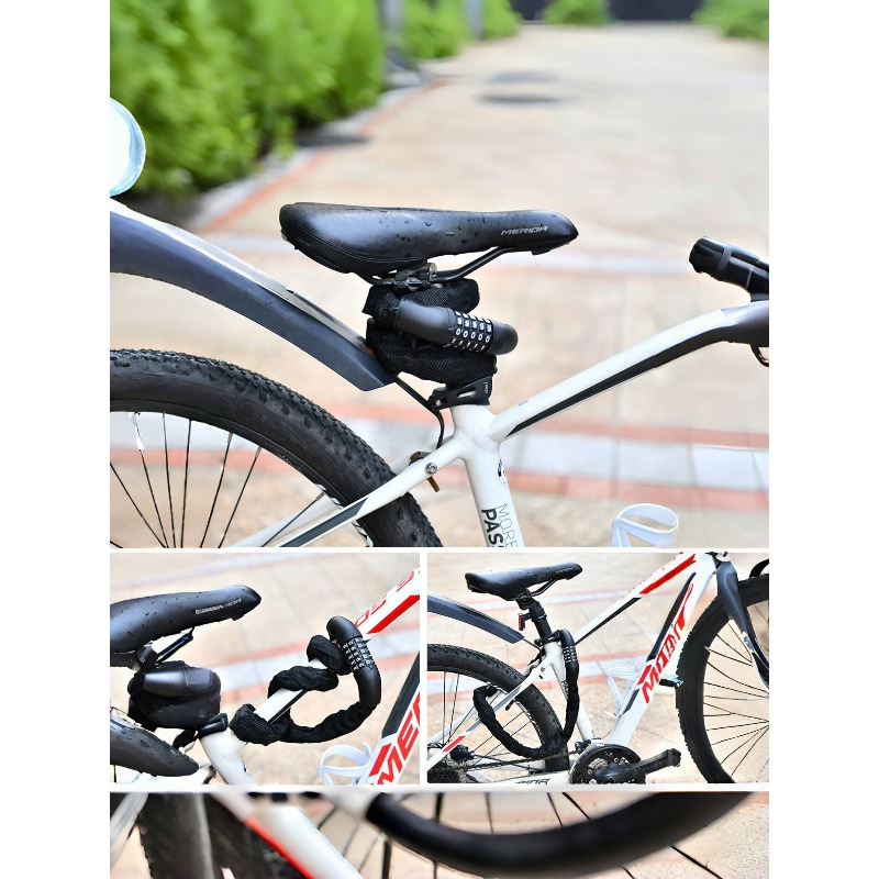 Heavy Duty Motorcycle Chain Lock With 5 Digit Combination For Electric Bike And Scooter Security 4