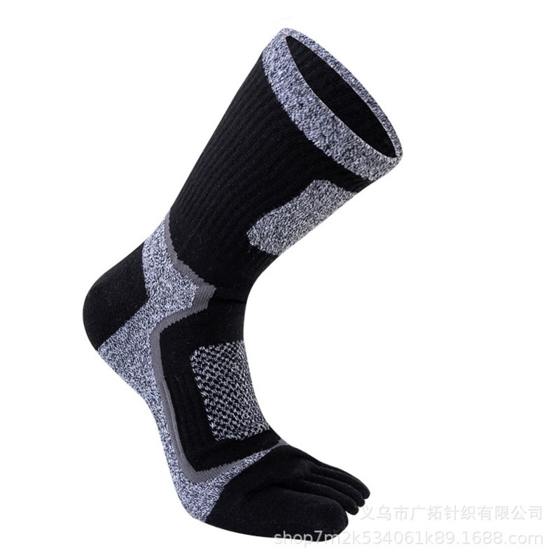 Thickened Five-Finger Sports Socks – Breathable, Quick-Dry, Sweat-Absorbent Toe Socks for Men and Women