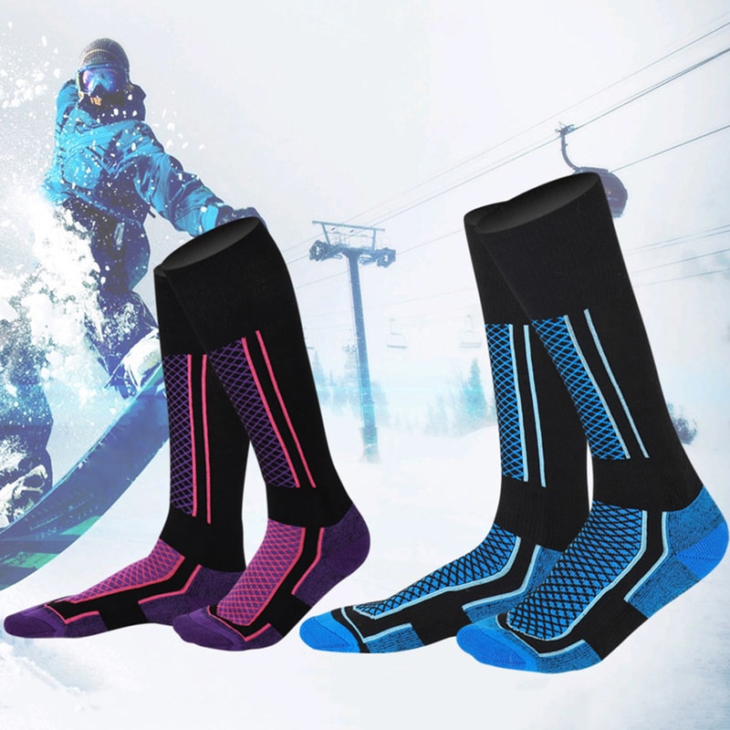 Winter Warm Thermal Ski Socks for Men Women Kids, Anti-Cold Outdoor Hiking Sports