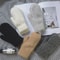 Winter Women Soft Cashmere Mittens Gloves with Imitation Rabbit Fur