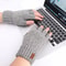 Winter Half Finger Alpaca Wool Gloves For Office Cycling Driving 4