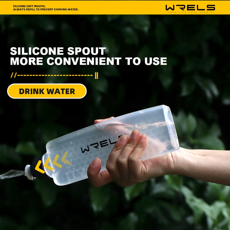 Upgraded Curved Sports Water Bottle with Easy Grip Hydration Belt Pack for Running and Cycling