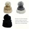 Winter Warm Knit Hat Set Plush Windproof Thick Casual Hat For Cold Weather 4