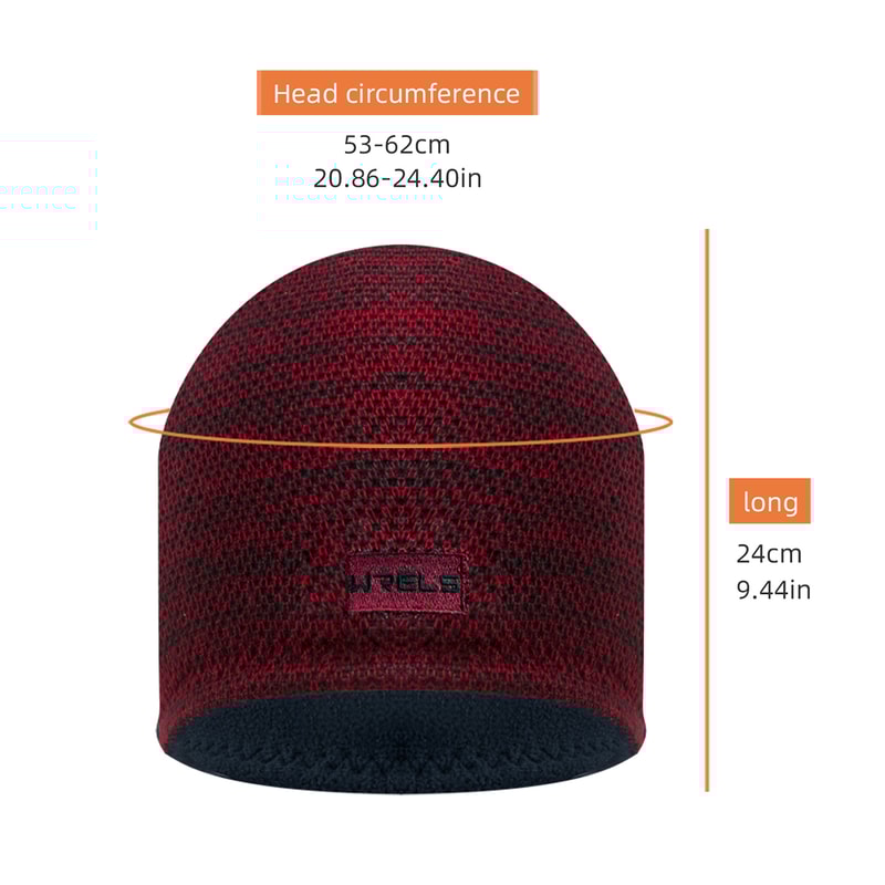 WRELS DoubleSided Knitted Pullover Beanie Hat Warm Thickened Windproof SunProof Elastic Cycling 0