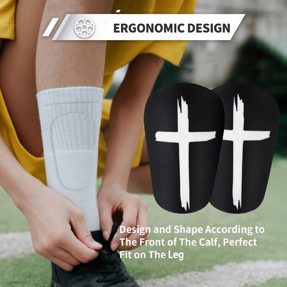 Enhanced Soccer Shin Guards for Adults & Kids – Protective Leg Boards, PU Foam, Thick & Durable