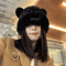Cute Bear Ears Knitted Beanie Wool Hat AllMatch Winter Cap For Women 1