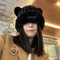 Cute Bear Ears Knitted Beanie Wool Hat AllMatch Winter Cap For Women 1