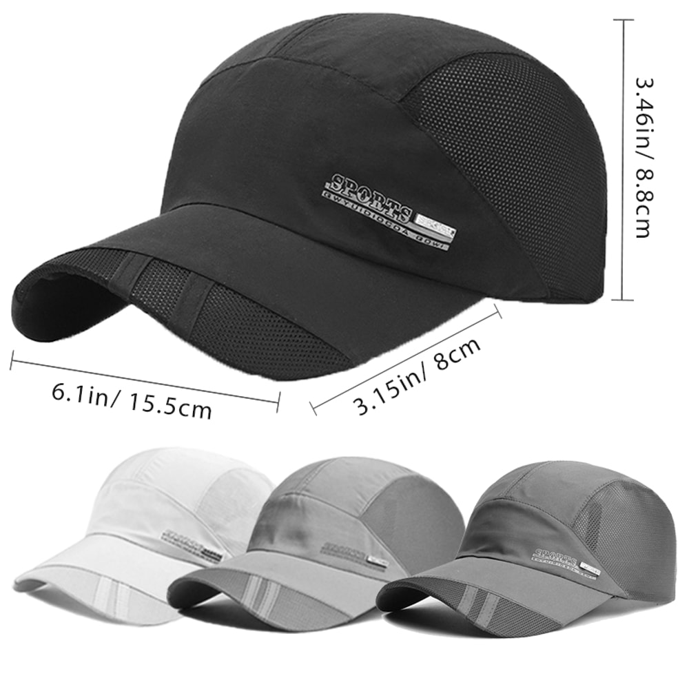 Unisex Baseball Cap for Outdoor Sports – Adjustable UV Protection Quick Dry Breathable Tennis Hat