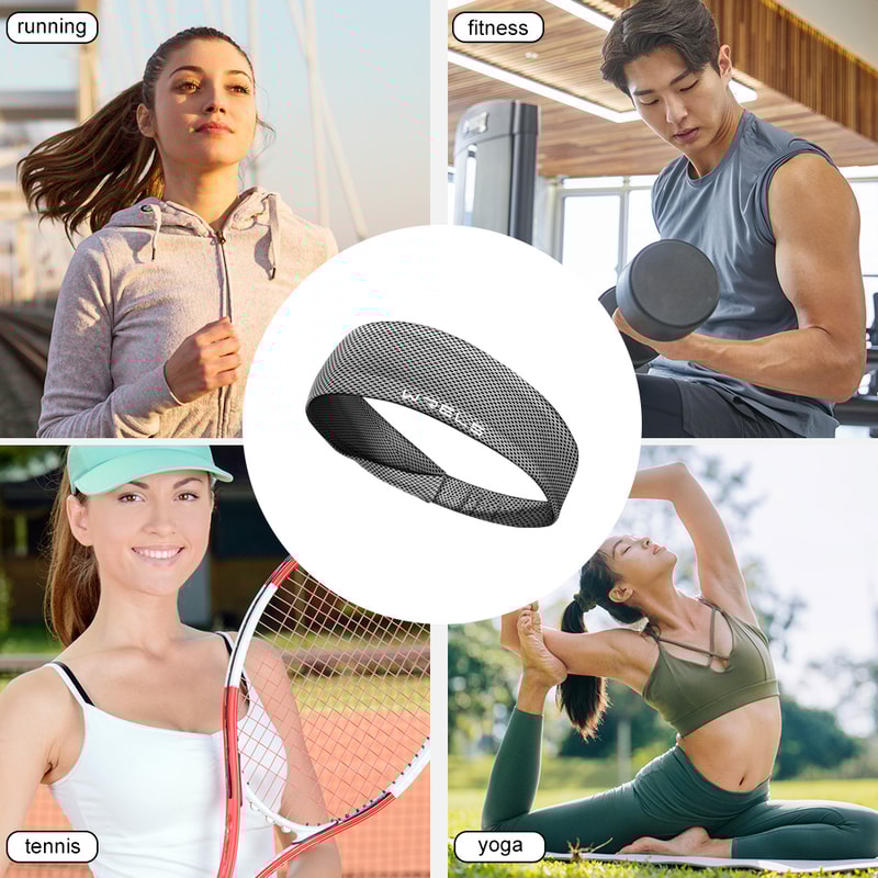 Breathable Non-Slip Summer Sports Headband – Lightweight Sweatband for Fitness, Running, and Tennis