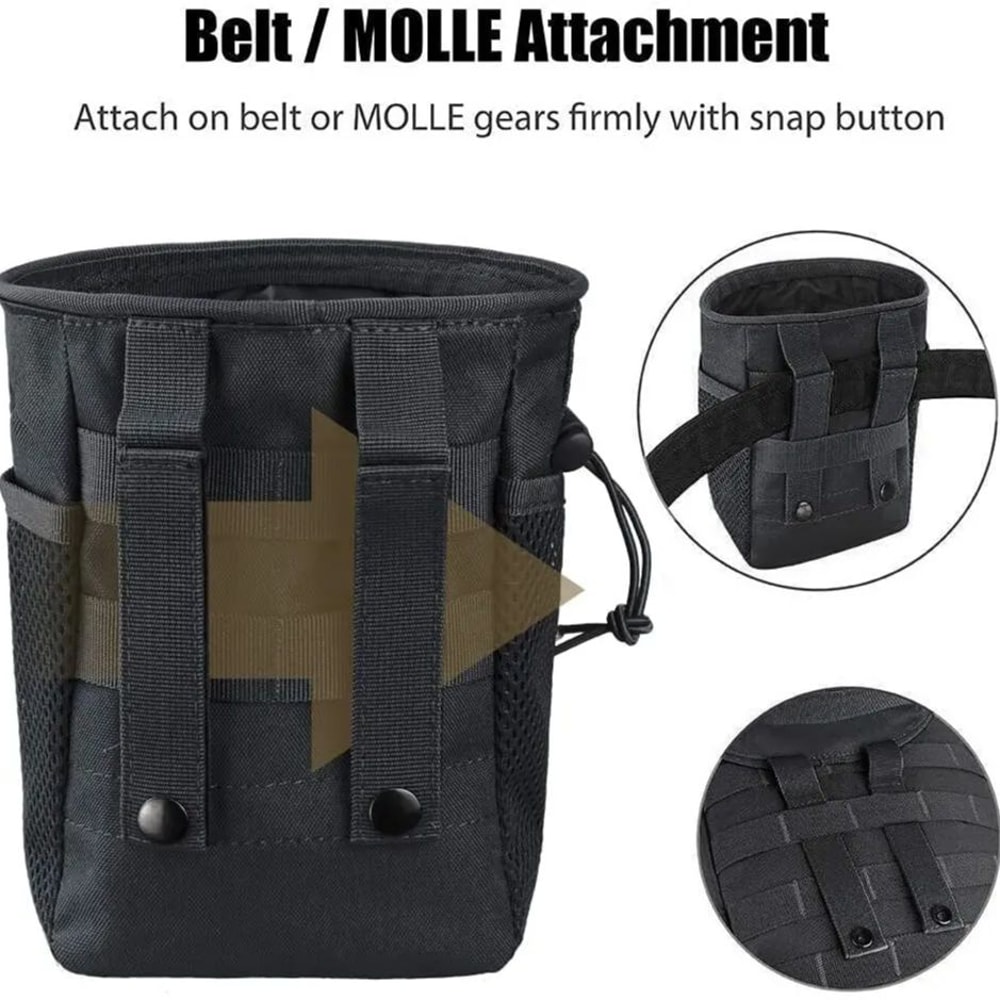 Outdoor Molle Drawstring Ammo Storage Pouch Adjustable Utility Belt Fanny Pack For Magazine Ammo 2