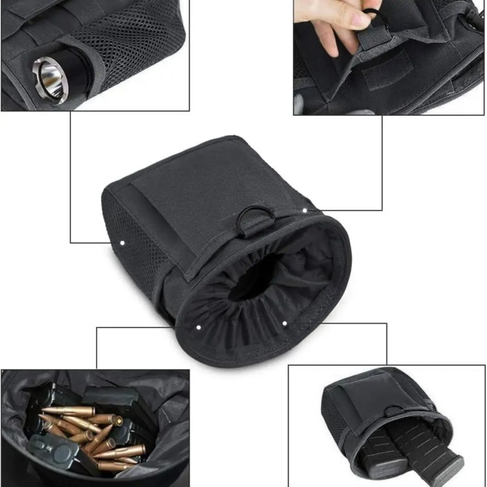 Outdoor Molle Drawstring Ammo Storage Pouch Adjustable Utility Belt Fanny Pack For Magazine Ammo 3