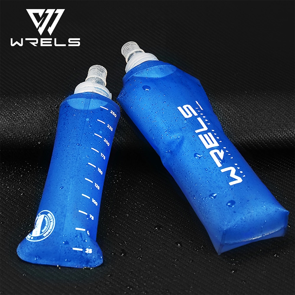 WRELS BPA-Free Collapsible Water Bottle - Soft TPU Hydration Pack for Outdoor Sports & Camping