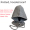 Winter Ski Mask with Warm Scarf – Hooded Balaclava Knit Beanie Hat with Thick Drawstring