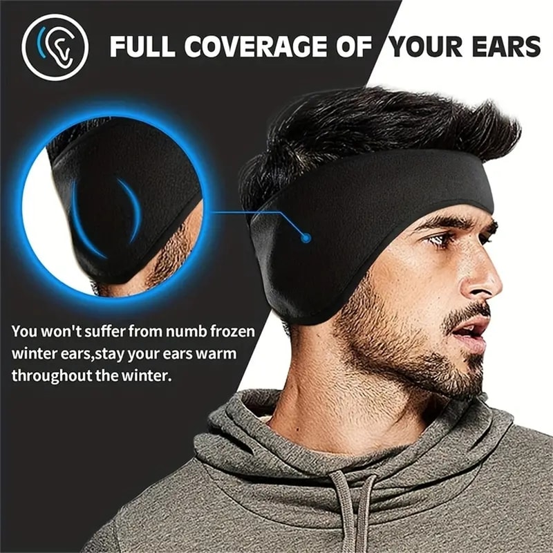 Winter Warmer Headband - Breathable, Windproof Fleece Ear Cover for Cycling & Running