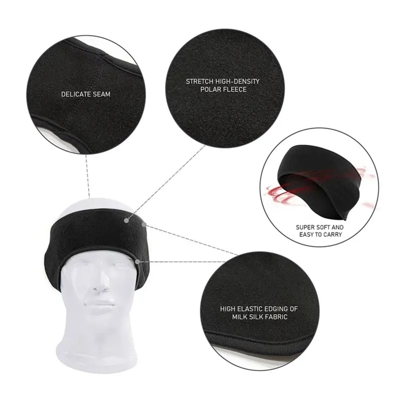 Winter Warmer Headband - Breathable, Windproof Fleece Ear Cover for Cycling & Running