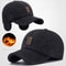 Winter Baseball Cap with Ear Protection, Windproof Woolen Knitted Earflap Hat for Men – Adjustable, Warm & Comfortable
