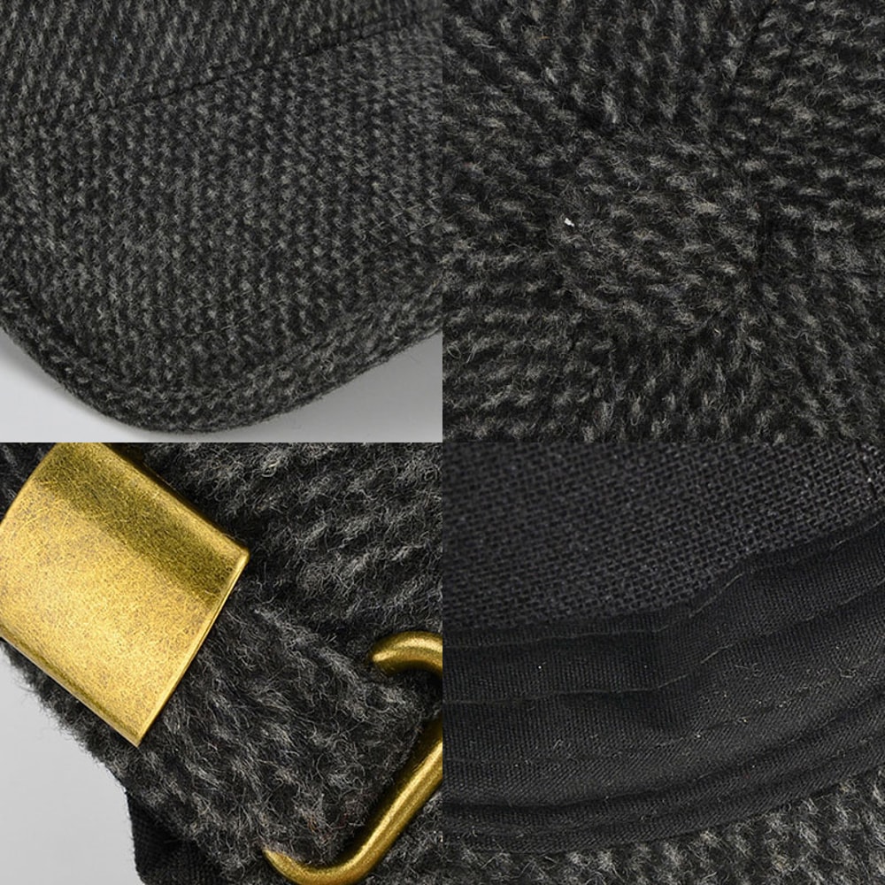 Winter Baseball Cap with Ear Protection, Windproof Woolen Knitted Earflap Hat for Men – Adjustable, Warm & Comfortable