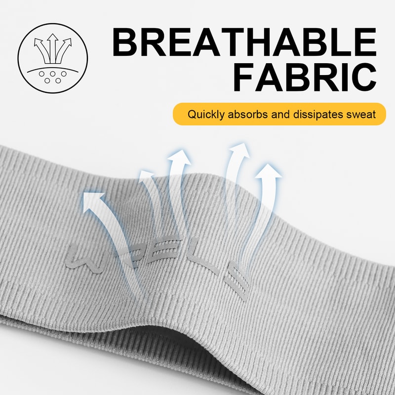 WRELS AntiSlip Quick Dry Sports Headband Breathable Elastic Fitness Sweatband For Yoga Running 3