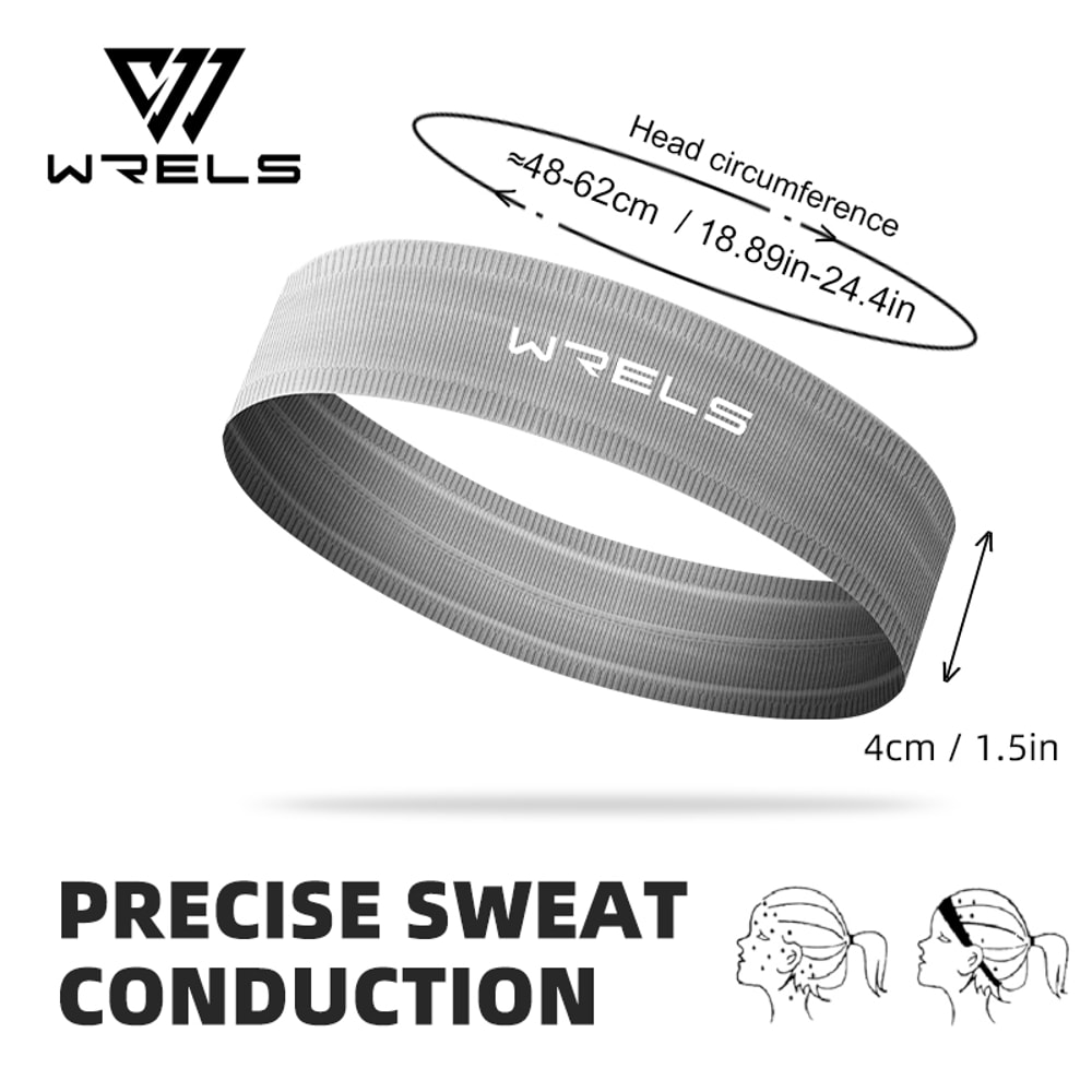 WRELS AntiSlip Quick Dry Sports Headband Breathable Elastic Fitness Sweatband For Yoga Running 2