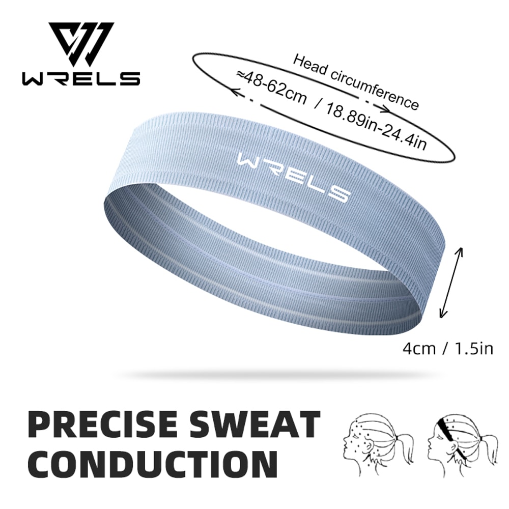 WRELS AntiSlip Quick Dry Sports Headband Breathable Elastic Fitness Sweatband For Yoga Running 6