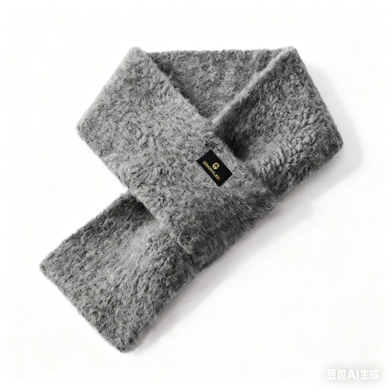 Vintage Mohair Plush Knitted Scarf ColdProof Warm Winter Collar For Men Small Size Solid Color Out 5