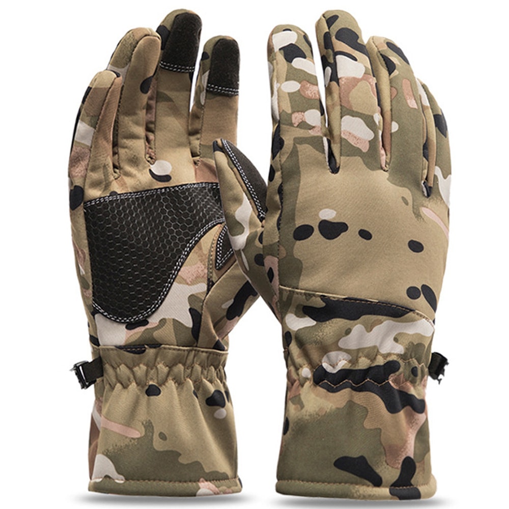 Tactics Outdoors Waterproof Camouflage Winter Gloves – Non-Slip Touch Screen Ski Fishing Sport Gloves