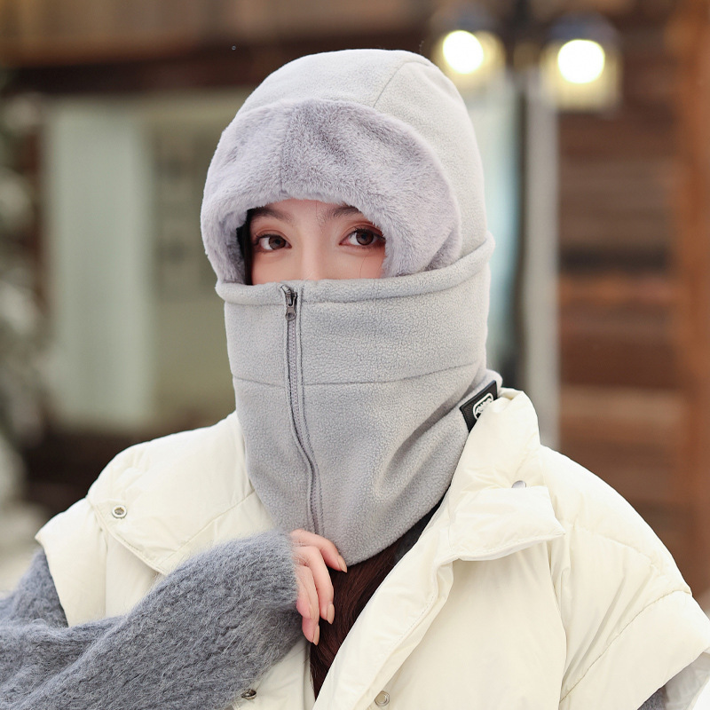 Windproof Cycling Neck Gaiter With Integrated Cap And Zipper Design Perfect For Bike Riding Skiing 6