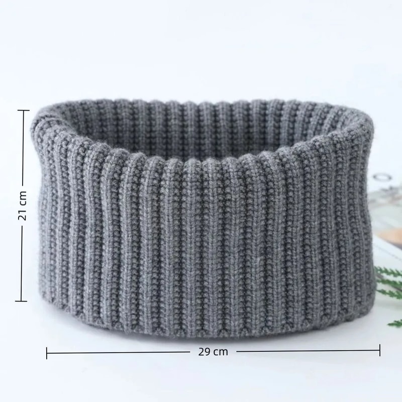 Neck Warmer For Men And Women Ski Mask Face Warmer Thick Knitted Windproof Tube Scarf 1