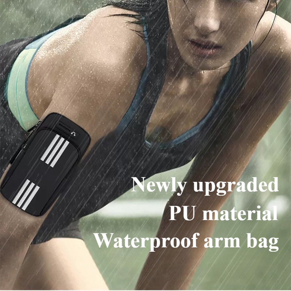 Waterproof Fitness Armband Adjustable NonSlip Lightweight Phone Holder For Jogging Cycling And Run 3