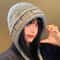 Windproof Knitted Cap With Ear Flaps For Women Warm Bomber Hat For Winter Protection 4