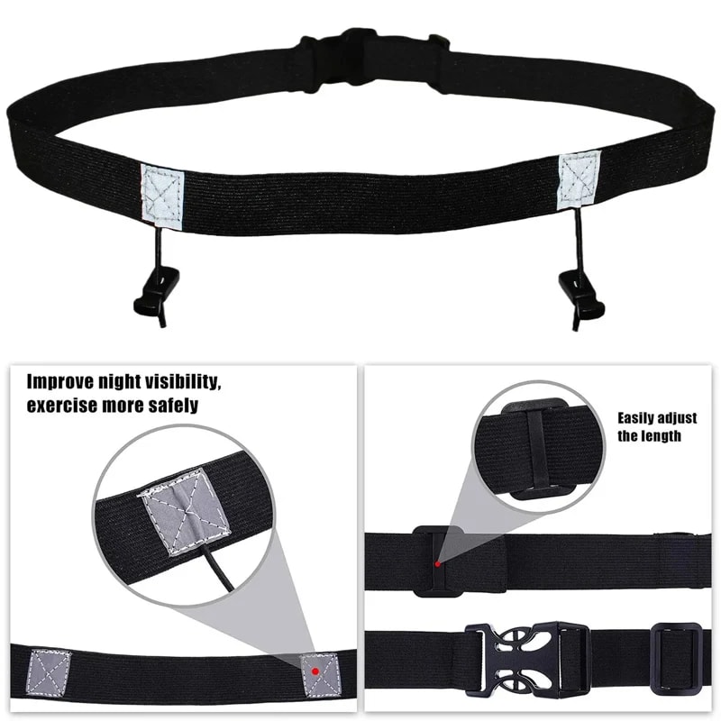 Running Race Belt with 6 Gel Loops – Ideal for Triathlons, Marathons, Cycling & Fitness